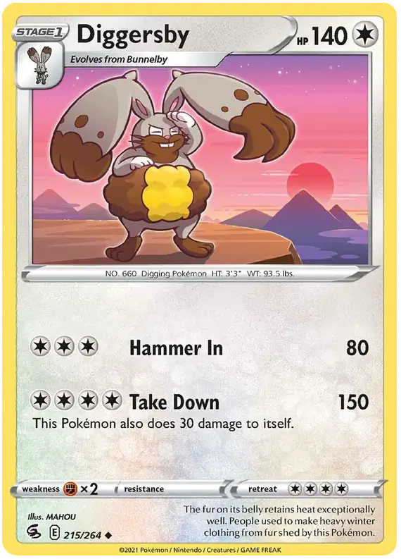 Diggersby 215, Fusion Strike | Sword & Shield, , 0.00 kr, Pokesingles. Kjøp pokemon kort til lave priser hos oss.