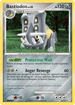 Bastiodon 21 - Mysterious Treasures Pokesingles