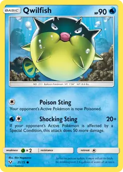 Qwilfish 21 - Shining Legends Pokesingles