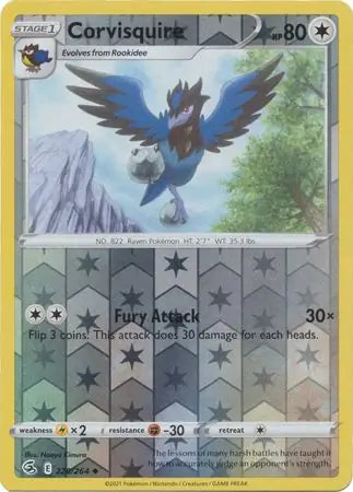 Corvisquire Reverse Holo 220, Fusion Strike | Sword & Shield, , 0.00 kr, Pokesingles. Kjøp pokemon kort til lave priser hos oss.