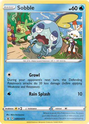 Sobble - SWSH073, Sword & Shield Promos | Sword & Shield, promo, 7.56 kr, Pokesingles. Kjøp pokemon kort til lave priser hos oss.