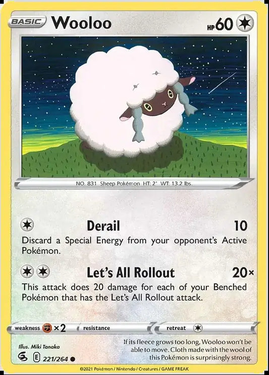 Wooloo 221, Fusion Strike | Sword & Shield, , 0.00 kr, Pokesingles. Kjøp pokemon kort til lave priser hos oss.