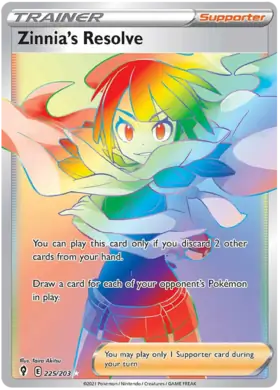 Zinnia's Resolve 225, Evolving Skies | Sword & Shield, secret, 5.00 kr, Pokesingles. Kjøp pokemon kort til lave priser hos oss.