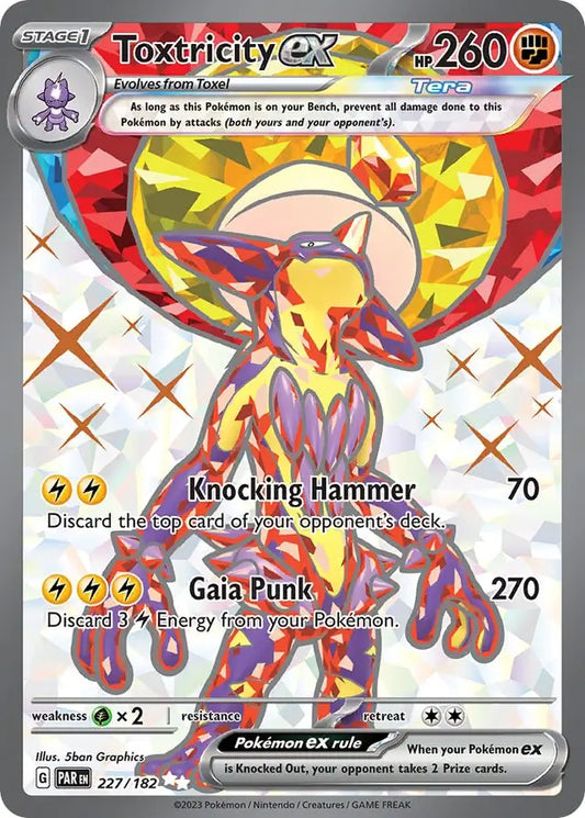 227 Toxtricity ex, Paradox Rift, secret, 100.00 kr, Pokesingles. Kjøp pokemon kort til lave priser hos oss.