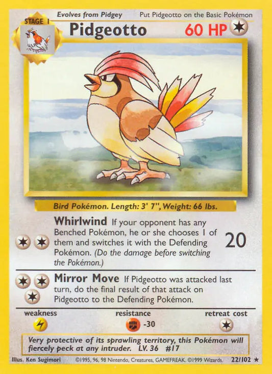 Pidgeotto 22 - Base Set Unlimited Pokesingles