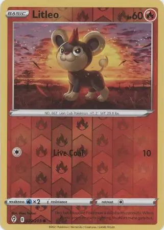 Litleo Reverse Holo 022, Evolving Skies | Sword & Shield, , 5.00 kr, Pokesingles. Kjøp pokemon kort til lave priser hos oss.