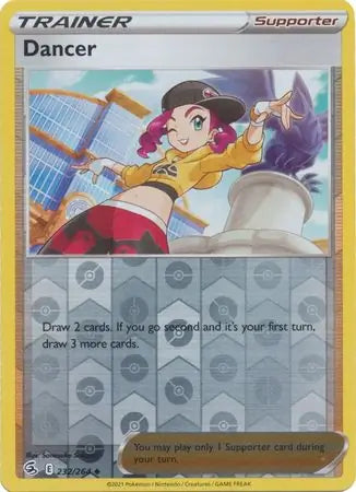 Dancer Reverse Holo 232, Fusion Strike | Sword & Shield, trainer, 2.00 kr, Pokesingles. Kjøp pokemon kort til lave priser hos oss.