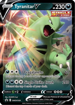 Tyranitar V - SWSH109, Sword & Shield Promos | Sword & Shield, promo, 4.68 kr, Pokesingles. Kjøp pokemon kort til lave priser hos oss.