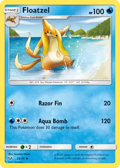 Floatzel 23 - Shining Legends Pokesingles