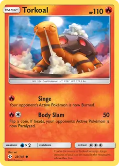 Torkoal 23 - Sun & Moon Base Pokesingles