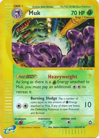 Muk Reverse Holo 23 - Aquapolis Pokesingles