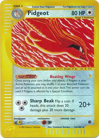 Pidgeot Reverse Holo 23 - Expedition Pokesingles