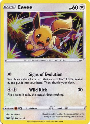 Eevee - SWSH118, Sword & Shield Promos | Sword & Shield, promo, 6.48 kr, Pokesingles. Kjøp pokemon kort til lave priser hos oss.