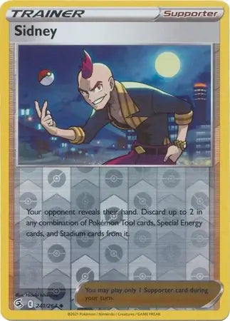 Sidney Reverse Holo 241, Fusion Strike | Sword & Shield, trainer, 2.00 kr, Pokesingles. Kjøp pokemon kort til lave priser hos oss.