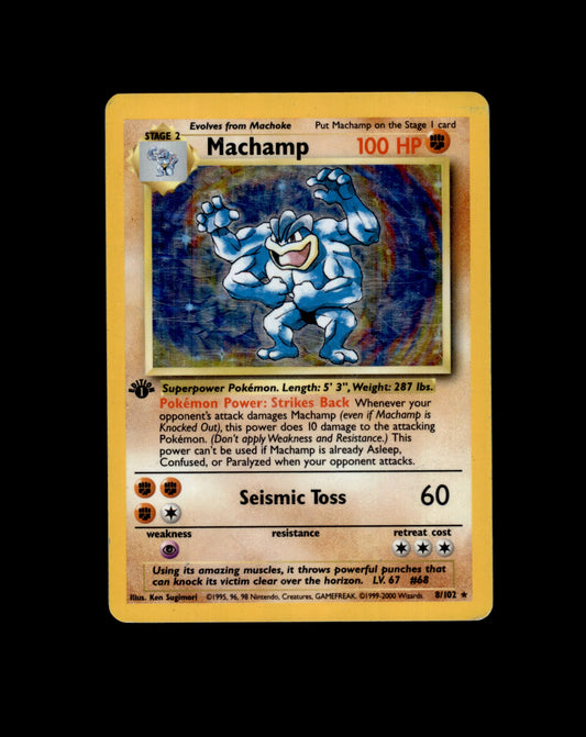 *SE BILDE FOR TILSTAND* Machamp [1999-2000] #8 Pokemon Base Set Pokesingles