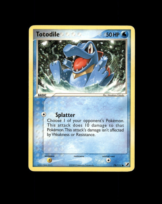 *SE BILDE FOR TILSTAND* Totodile #78 Pokemon Unseen Forces Pokesingles