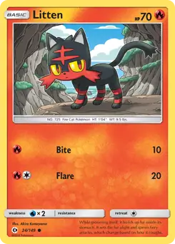 Litten 24 - Sun & Moon Base Pokesingles