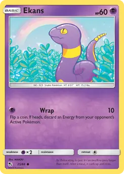 Ekans 25, Hidden Fates | Sun & Moon, reverse, 5.00 kr, Pokesingles. Kjøp pokemon kort til lave priser hos oss.