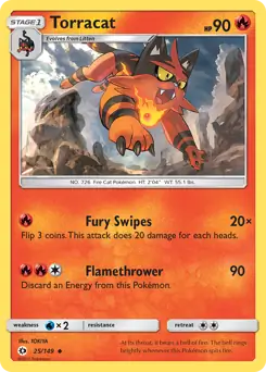 Torracat 25 - Sun & Moon Base Pokesingles