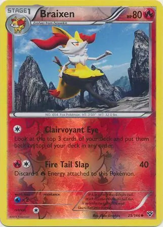 Braixen Reverse Holo 25 - XY Base Pokesingles
