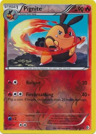 Pignite Reverse Holo 25 - Boundaries Crossed Pokesingles