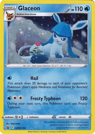 Glaceon - SWSH192, Sword & Shield Promos | Sword & Shield, promo, 12.00 kr, Pokesingles. Kjøp pokemon kort til lave priser hos oss.