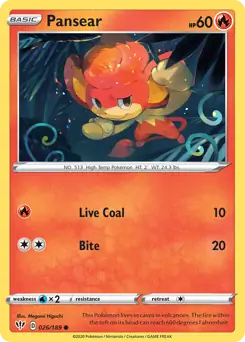 Pansear 026, Darkness Ablaze | Sword & Shield, , 3.00 kr, Pokesingles. Kjøp pokemon kort til lave priser hos oss.