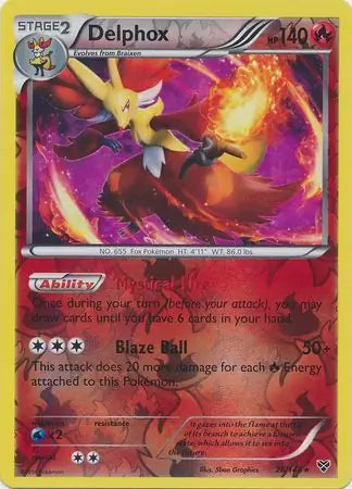Delphox Reverse Holo 26 - XY Base Pokesingles
