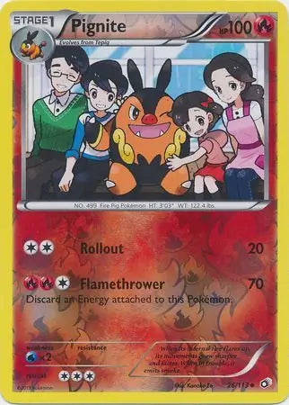 Pignite Reverse Holo 26 - Legendary Treasures Pokesingles