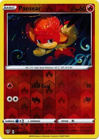 Pansear Reverse Holo 026, Darkness Ablaze | Sword & Shield, , 5.00 kr, Pokesingles. Kjøp pokemon kort til lave priser hos oss.
