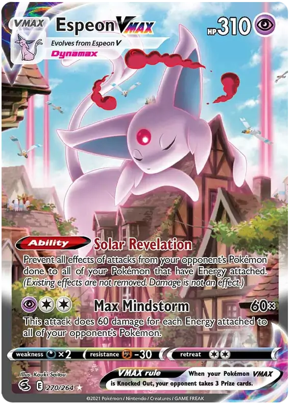 Espeon VMAX 270, Fusion Strike | Sword & Shield, , 0.00 kr, Pokesingles. Kjøp pokemon kort til lave priser hos oss.