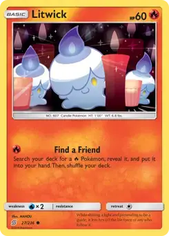 Litwick 27/236- Unified Minds Pokesingles