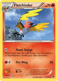 Fletchinder 27 - XY Base Pokesingles