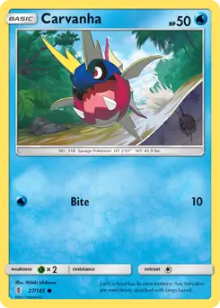 Carvanha 27 - Guardians Rising Pokesingles