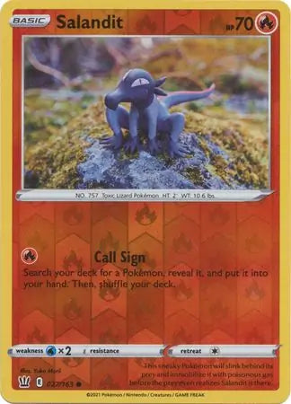 Salandit Reverse Holo 027 - Battle Styles Pokesingles