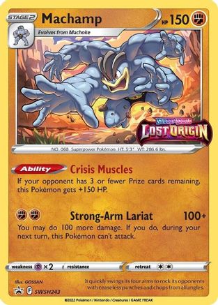 Machamp - SWSH243 (Prerelease), Sword & Shield Promos | Sword & Shield, promo, 5.40 kr, Pokesingles. Kjøp pokemon kort til lave priser hos oss.