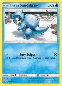 Alolan Sandshrew 28 - Ultra Prism Pokesingles