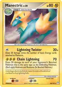 Manectric 28 - Mysterious Treasures Pokesingles