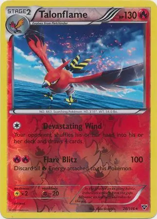 Talonflame Reverse Holo 28 - XY Base Pokesingles