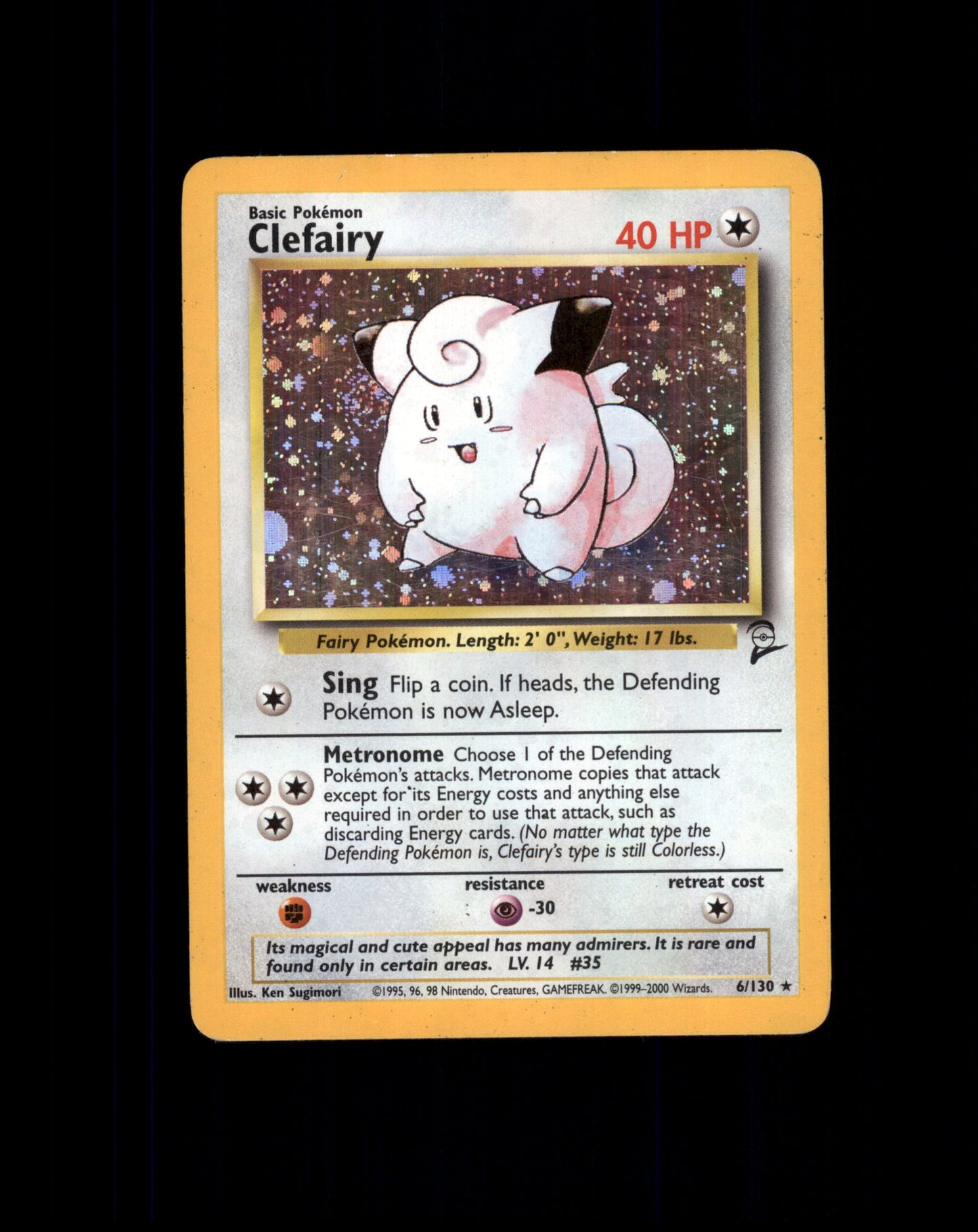 *SE BILDE FOR TILSTAND* Clefairy #6 Pokemon Base Set 2 Pokesingles
