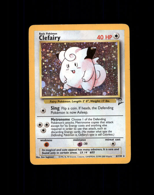 *SE BILDE FOR TILSTAND* Clefairy #6 Pokemon Base Set 2 Pokesingles