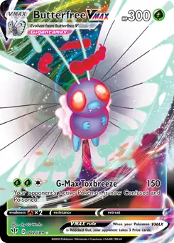 Butterfree VMAX 002, Darkness Ablaze | Sword & Shield, , 5.00 kr, Pokesingles. Kjøp pokemon kort til lave priser hos oss.
