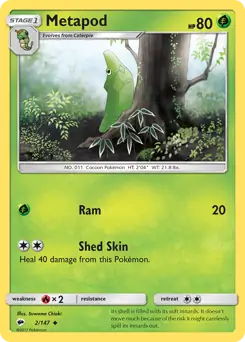Metapod 2 - Burning Shadows Pokesingles