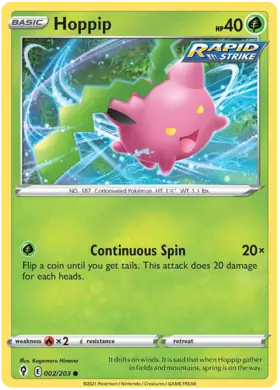 Hoppip 002, Evolving Skies | Sword & Shield, , 5.00 kr, Pokesingles. Kjøp pokemon kort til lave priser hos oss.