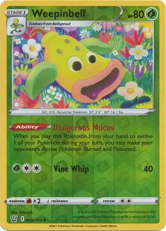 Weepinbell Reverse Holo 002 - Battle Styles