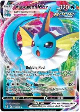 Vaporeon VMAX 030, Evolving Skies | Sword & Shield, , 5.00 kr, Pokesingles. Kjøp pokemon kort til lave priser hos oss.