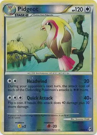 Pidgeot Reverse Holo 30 - Call of Legends Pokesingles