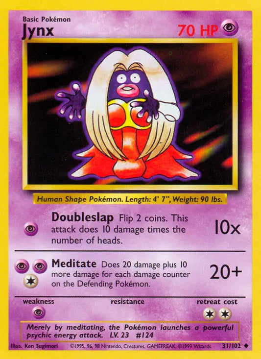 Jynx 31 - Base Set Unlimited Pokesingles