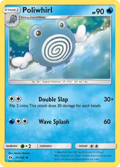 Poliwhirl 31 - Sun & Moon Base Pokesingles