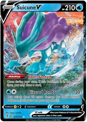Suicune V 031, Evolving Skies | Sword & Shield, v, 5.00 kr, Pokesingles. Kjøp pokemon kort til lave priser hos oss.